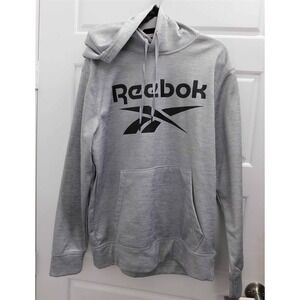 Reebok Gray Fleece Sweatshirt‎ Pullover Hoodie sz M